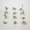 BR2047 - Brass Miniature Animal Set, Distorted