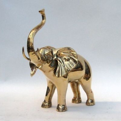BR6076 - Solid Brass Elephant Statue