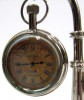 BR48654C - Brass Hanging Clock & Compass (Brown Face)